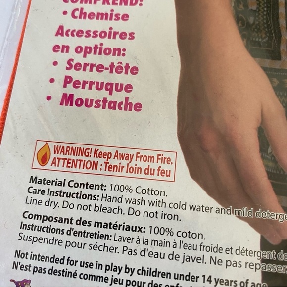 NEW Hippie Dashki 100% Cotton Shirt Costume Halloween Fits up to 42” Chest - Picture 7 of 7